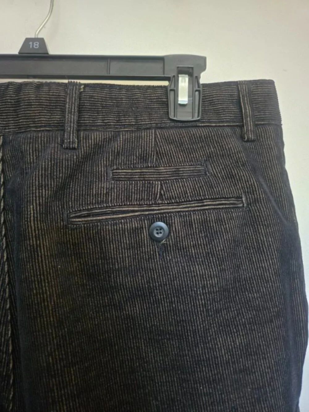Carven Mens Brown Corduroy Pants 36x31 Straight Trousers Vtg Size US 36 EU 46
